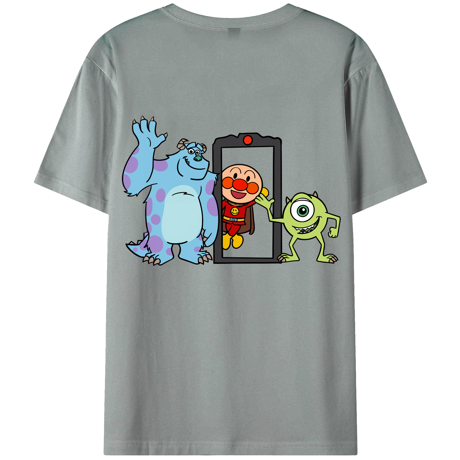 （画像用） アンパンマン Anpanman 綿100％ メンズ半袖Tシャツ（バックプリント） 通気性